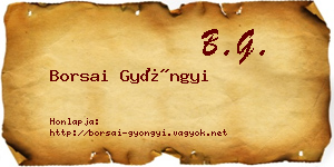 Borsai Gyöngyi névjegykártya